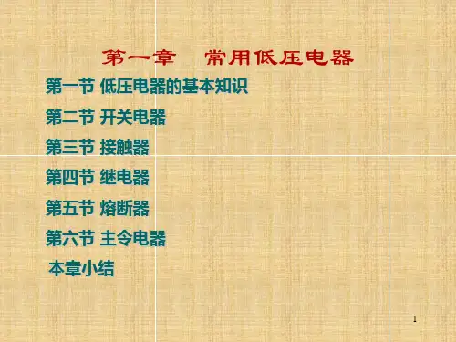 最全面的常用低压电器ppt课件