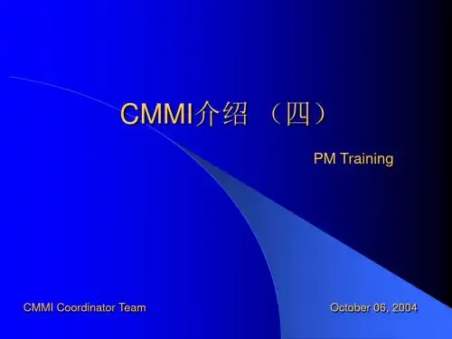 《CMMI培训资料四》PPT课件