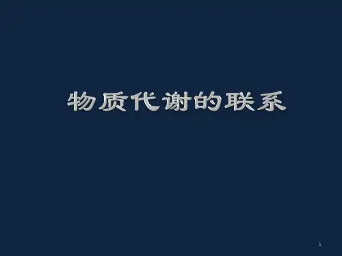 物质代谢的联系PPT课件