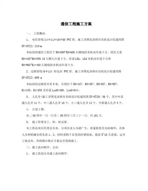 通信工程施工方案