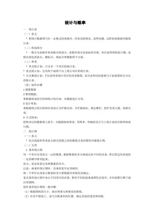 六年级数学下册统计与概率