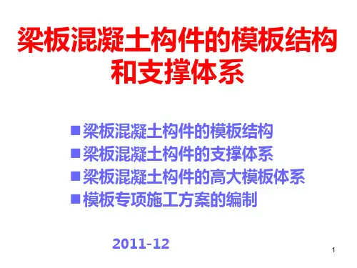 梁板结构模板图PPT课件