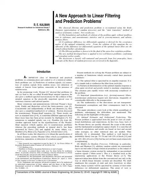 A New Approach to Linear Filtering and Prediction Problems