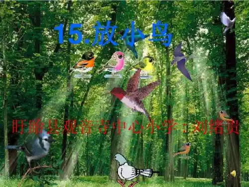 苏教版一年级语文《放小鸟》ppt