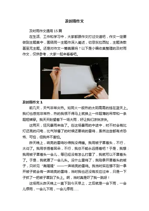 及时雨作文 2