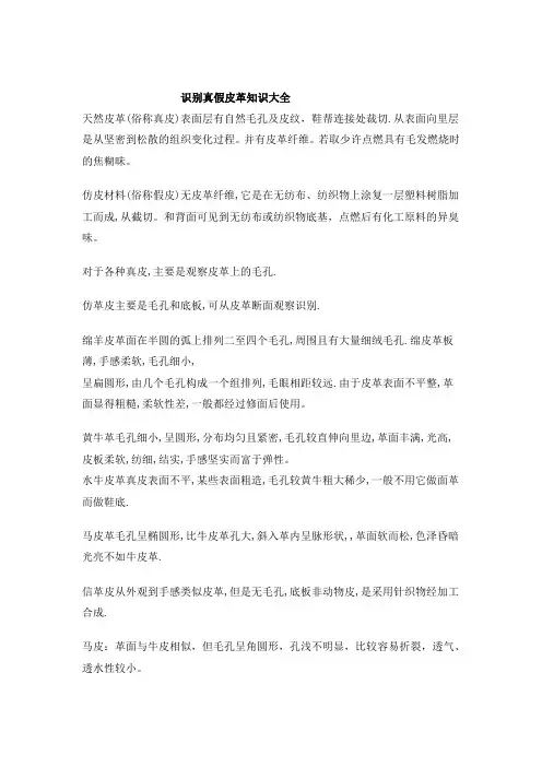 识别真假皮革知识大全