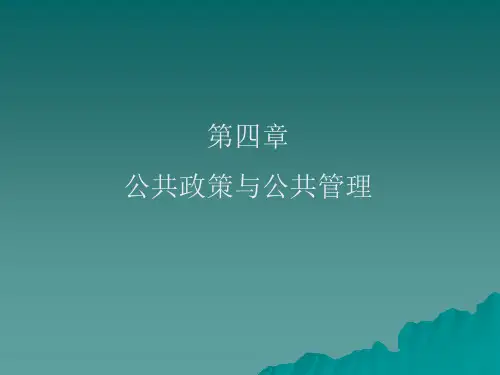 04第四章 公共政策