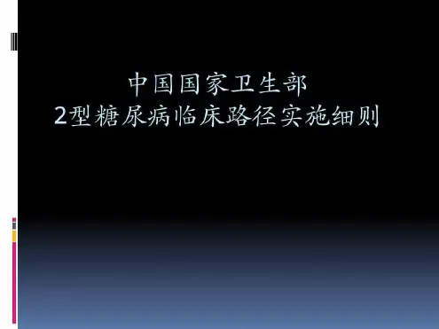 2型糖尿病临床路径