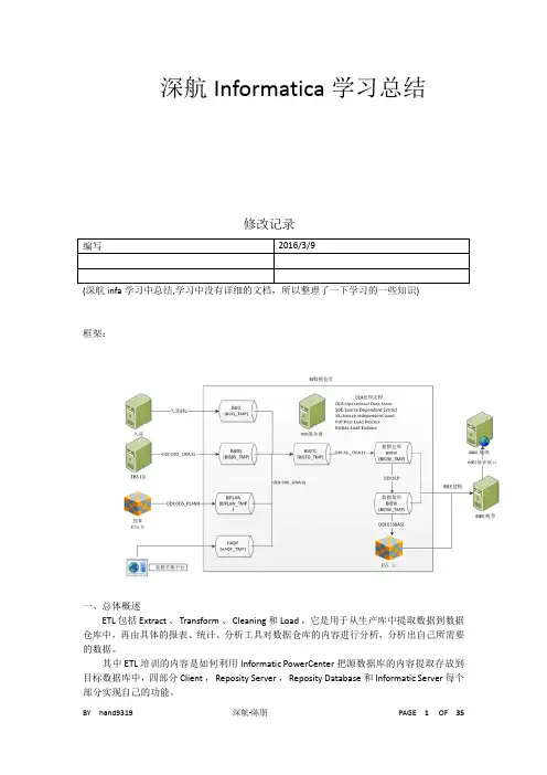 Informatica学习以及遇到的问题总结-陈朋