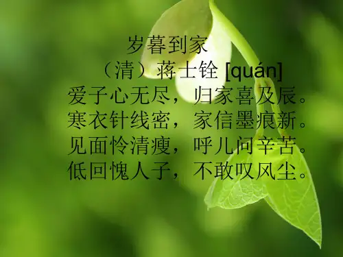 岁暮到家课件