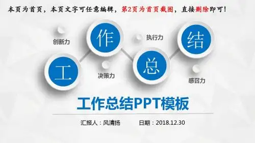 最新投资主管工作总结(述职报告)动态PPT模板
