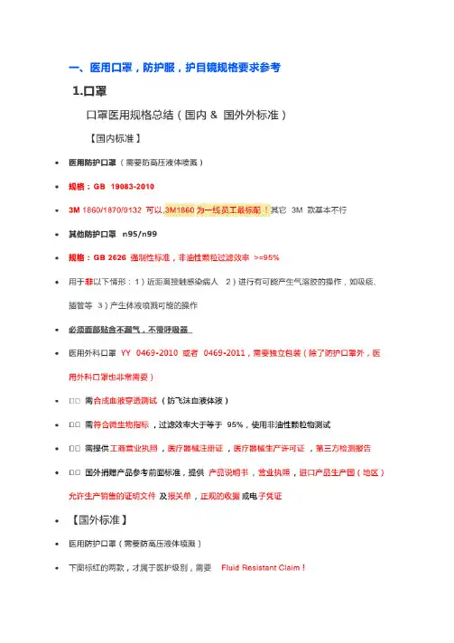 医用口罩防护服护目镜选择指南.