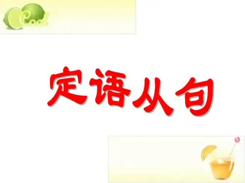 语法复习专项:定语从句