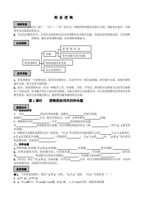 专题02 简易逻辑