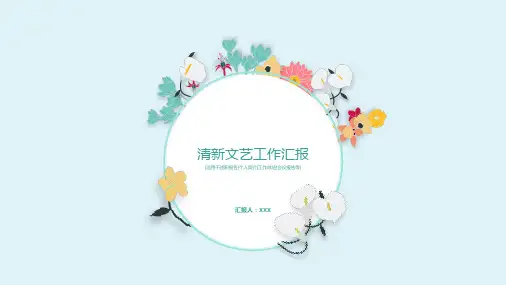 小清新文艺范工作总结报告