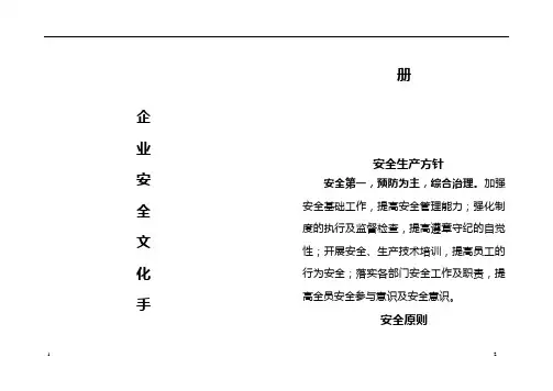 安全文化建设手册