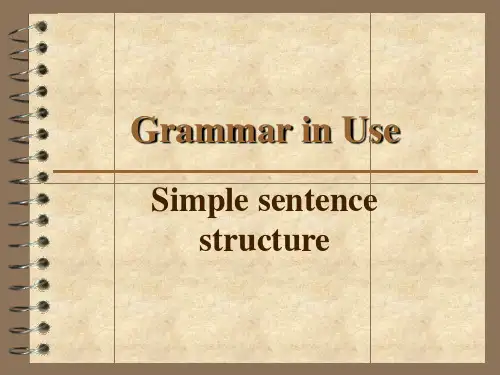 simple sentence structure1