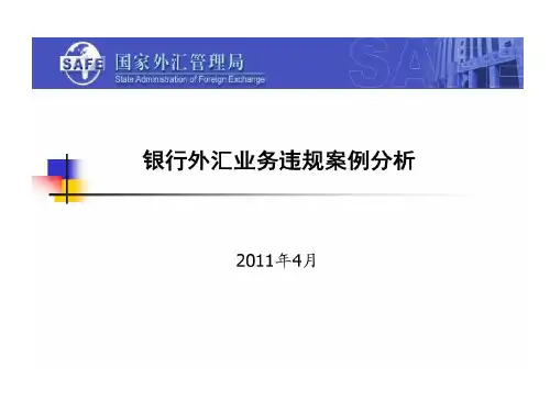 商业银行外汇业务违规的案例分析共56页