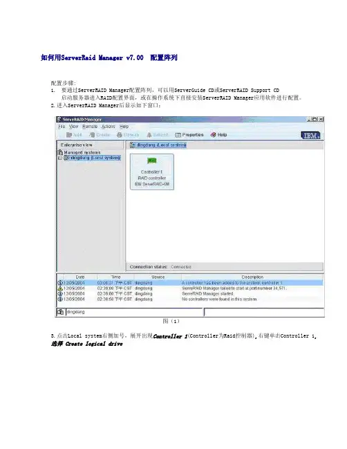 ServerRaid_Manager配置阵列