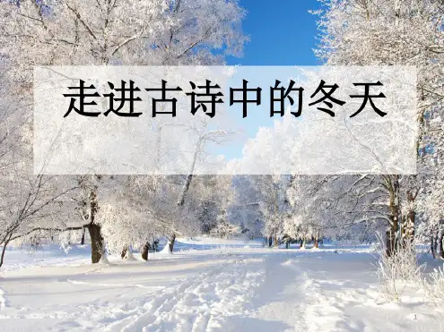 描写冬天的古诗ppt课件