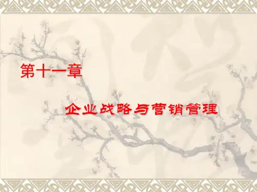 市场营销学第五篇第十二章战略规划与市场营销管理过程