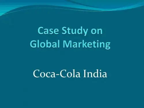 BSB119 International_Marketing (Case Study - Coca-Cola India)