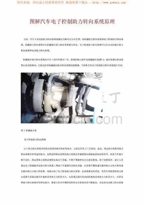 图解汽车电子控制助力转向系统原理