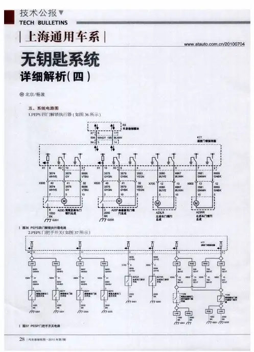 上海通用车系无钥匙系统详细解析(四)