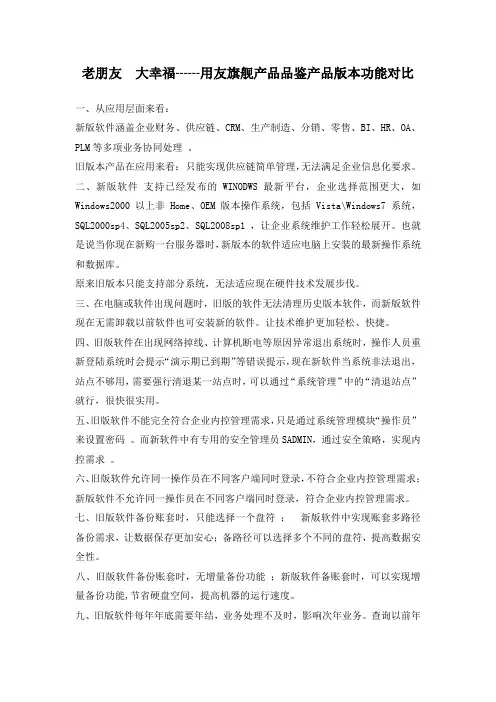 用友u8 10.1 新功能亮点