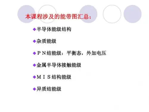 半导体物理学复习讲义 引论~第三章