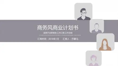 简约商务风商业计划书精品PPT模板