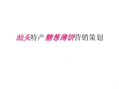 汕头特产糖葱薄饼营销策划