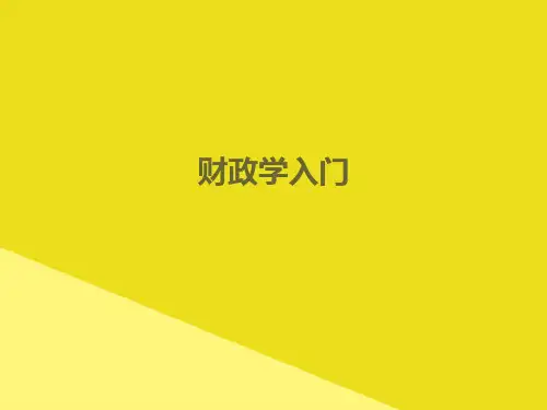 财政学入门PPT资料(正式版)