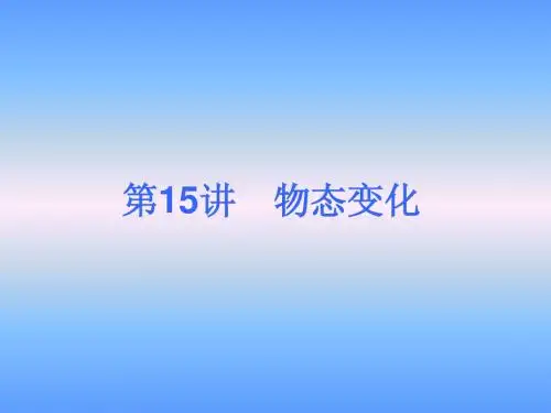 中考物理物态变化总复习精讲课件