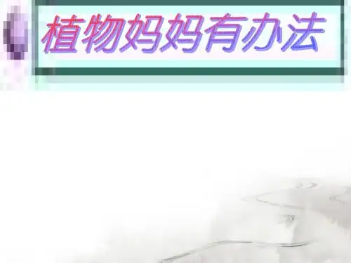 人教版小学二年级语文上册《植物妈妈有办法》