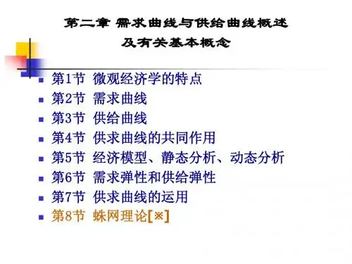 西方经济学 第二章 价格理论
