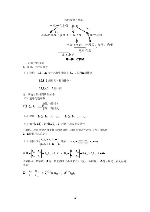 线性代数总结笔记