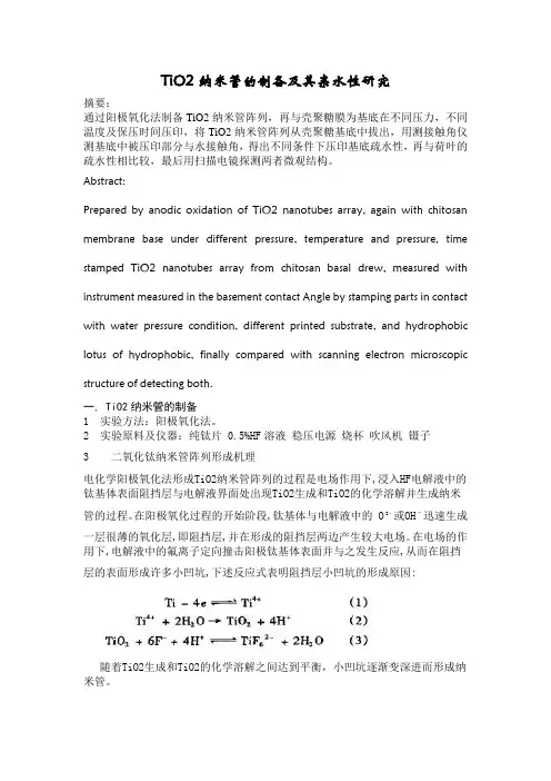 TiO2纳米管