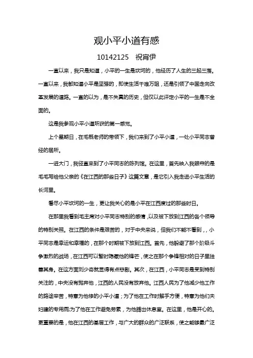 观小平小道有感