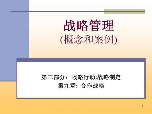 第9章合作战略