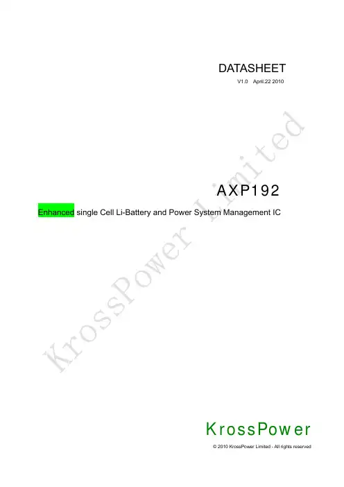 AXP192 Datasheet v1.0_cn_20100422