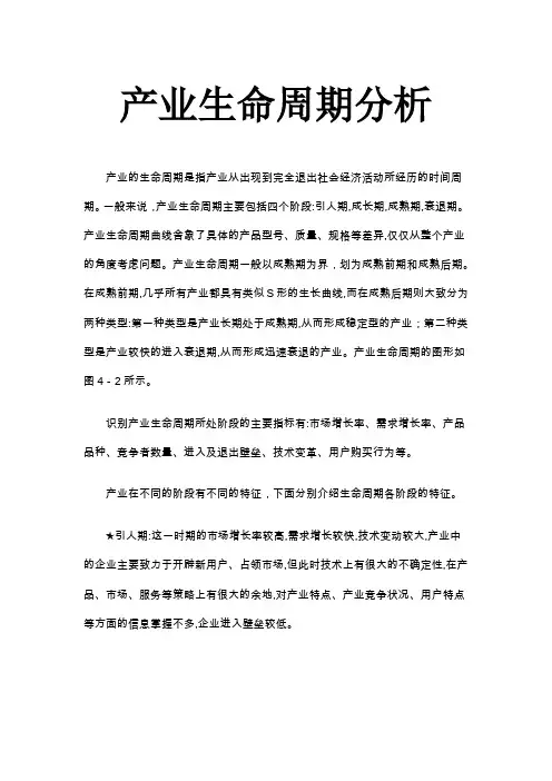 产业生命周期分析