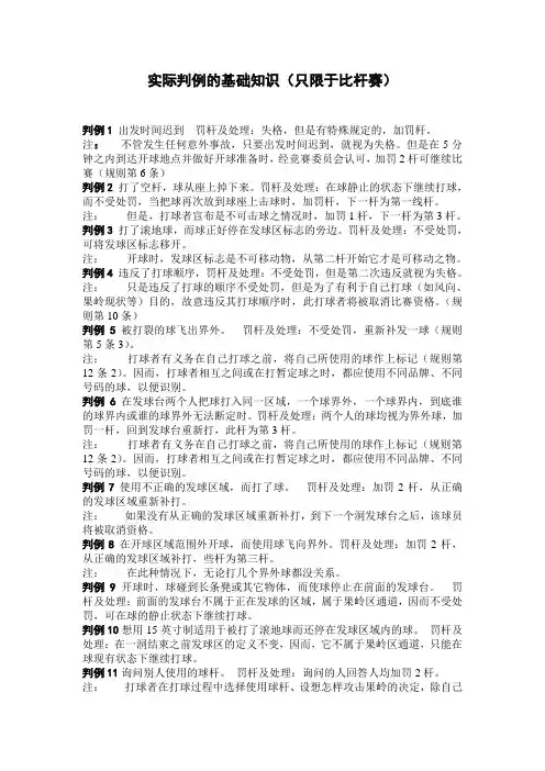 高尔夫球实际判例的基础知识(只限于比杆赛)