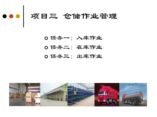 项目三仓储作业管理