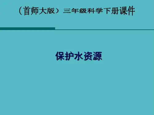 保护水资源ppt(首师大版)三年级科学下册课件
