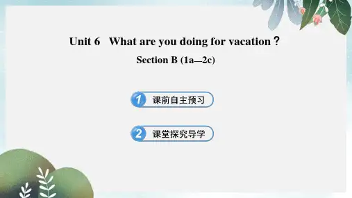 七年级英语下册 Unit 6 What are you doing for vacation Section B(1a-2c)课件 鲁教版