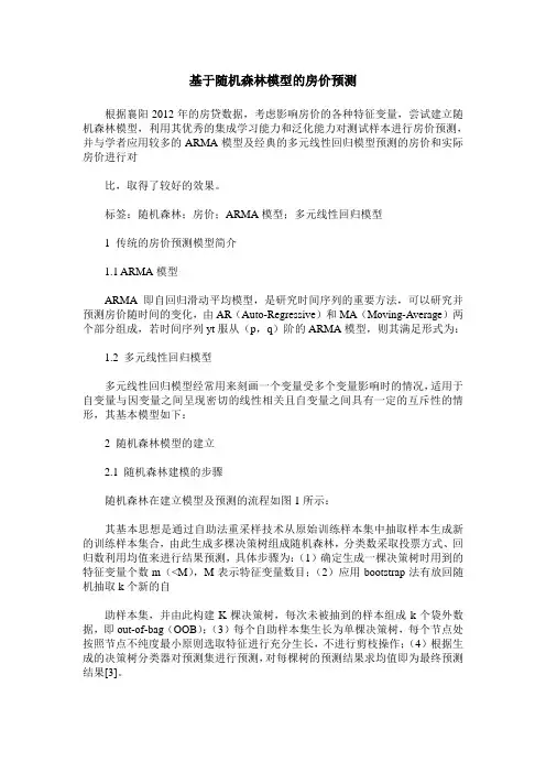 基于随机森林模型的房价预测