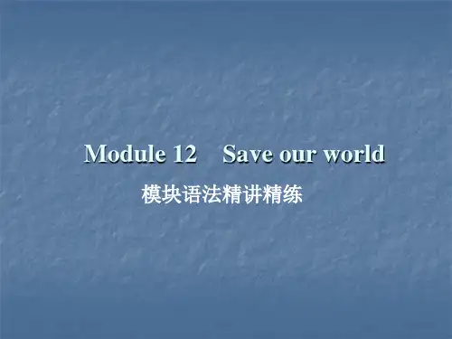 2019年秋外研版九年级英语上册作业课件：Module 12  模块语法精讲精练