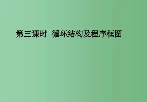 高一数学 1.1.2.3循环结构及程序框图 新人教A版必修1