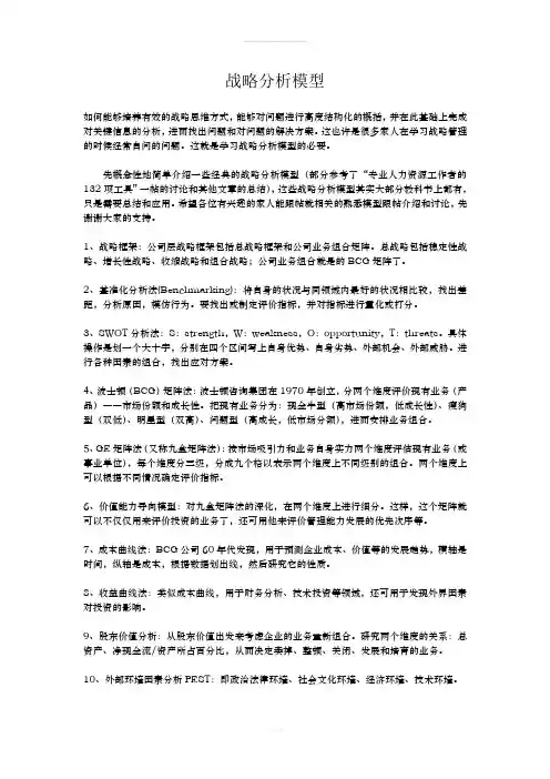 战略分析模型(经典版)